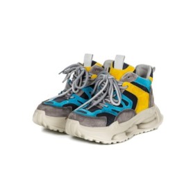 Pantofi Sport Dama din piele naturala H36839 DARK GREY-LIGHT GREEN | ADVANCER