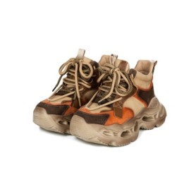 Pantofi Sport Dama din piele naturala HY6322 ORANGE-KHAKI | ADVANCER