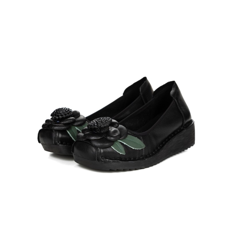 Pantofi Casual Dama din piele naturala F198 BLACK | FORMAZIONE