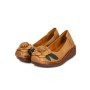 Pantofi Casual Dama din piele naturala F198 YELLOW | FORMAZIONE