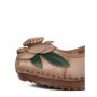Pantofi Casual Dama din piele naturala F198 APRICOT | FORMAZIONE