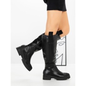 Cizme Dama cu talpa joasa 9050 BLACK | CM