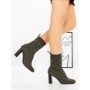 Botine cu Toc Gros 9076 GREEN | CM