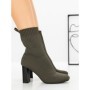 Botine cu Toc Gros 9076 GREEN | CM