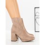 Botine cu Toc Gros 9131 TAUPE | CM