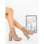 Botine cu Toc Gros 9131 TAUPE | CM