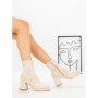 Botine cu Toc Gros 5724 BEIGE | SEASOND