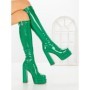 Cizme Dama cu Toc si Platforma C-261 GREEN | STEPHAN