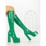 Cizme Dama cu Toc si Platforma C-261 GREEN | STEPHAN