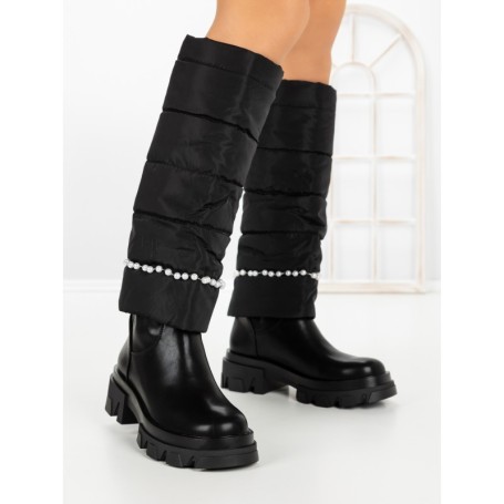 Cizme Dama cu talpa joasa C-284 BLACK | STEPHAN