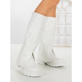 Cizme Dama cu talpa joasa LQ-35 WHITE | STEPHAN