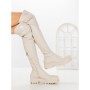 Cizme Dama cu talpa joasa C-201 BEIGE | STEPHAN
