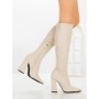Cizme Dama cu Toc C-239 BEIGE | STEPHAN