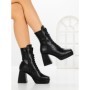 Botine cu Toc Gros JA-25 BLACK | STEPHAN