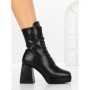Botine cu Toc Gros JA-25 BLACK | STEPHAN