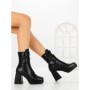 Botine cu Toc Gros JA-25 BLACK | STEPHAN