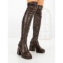 Cizme Dama cu Toc si Platforma JA-24 BROWN | STEPHAN