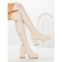Cizme Dama cu Toc si Platforma JA-24 BEIGE | STEPHAN