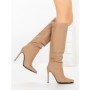 Cizme Dama cu Toc C-268 KHAKI | STEPHAN