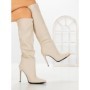 Cizme Dama cu Toc C-268 BEIGE | STEPHAN