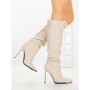 Cizme Dama cu Toc C-268 BEIGE | STEPHAN
