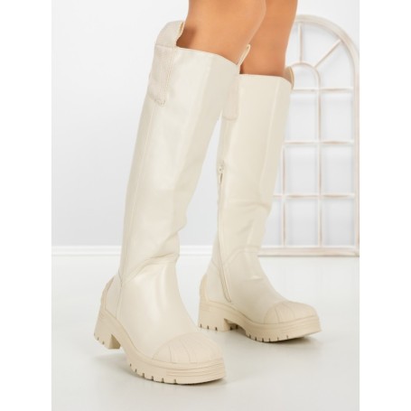 Cizme Dama cu talpa joasa 9050 BEIGE | CM