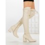 Cizme Dama cu Toc LQ-42 BEIGE | STEPHAN