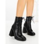 Botine cu Toc Gros 77-356 BLACK | CM