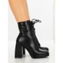 Botine cu Toc Gros 77-356 BLACK | CM