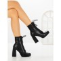 Botine cu Toc Gros 77-356 BLACK | CM