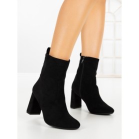 Botine cu Toc Gros 9063 BLACK | CM