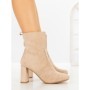 Botine cu Toc Gros 9063 TAUPE | CM