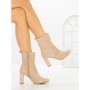 Botine cu Toc Gros 9063 TAUPE | CM