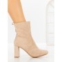 Botine cu Toc Gros 9063 TAUPE | CM