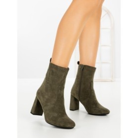 Botine cu Toc Gros 9063 GREEN | CM