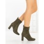 Botine cu Toc Gros 9063 GREEN | CM