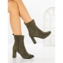 Botine cu Toc Gros 9063 GREEN | CM