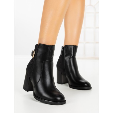 Botine cu Toc Gros 9137 BLACK | CM
