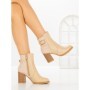 Botine cu Toc Gros 9137 BEIGE | CM