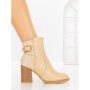 Botine cu Toc Gros 9137 BEIGE | CM