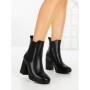 Botine cu Toc Gros 9128 BLACK | CM
