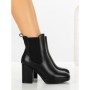 Botine cu Toc Gros 9128 BLACK | CM