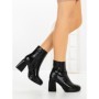Botine cu Toc Gros 9109 BLACK | CM