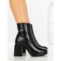 Botine cu Toc Gros 9109 BLACK | CM