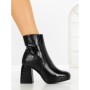 Botine cu Toc Gros 9109 BLACK | CM
