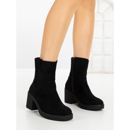 Botine cu Toc Gros 68263 BLACK | CM