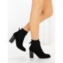 Botine cu Toc Gros 68192 BLACK | CM