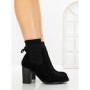 Botine cu Toc Gros 68192 BLACK | CM