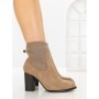 Botine cu Toc Gros 68192 KHAKI | CM