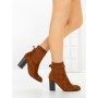 Botine cu Toc Gros 68192 CAMEL | CM